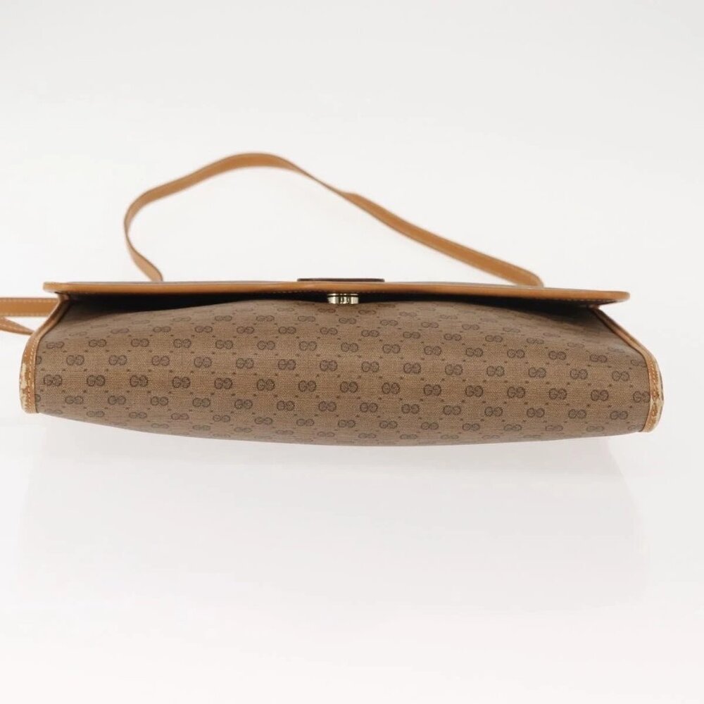 GUCCI Micro GG Supreme Shoulder Bag PVC Beige Gold 004 106 0146 Auth 149323 - Picture 7 of 16